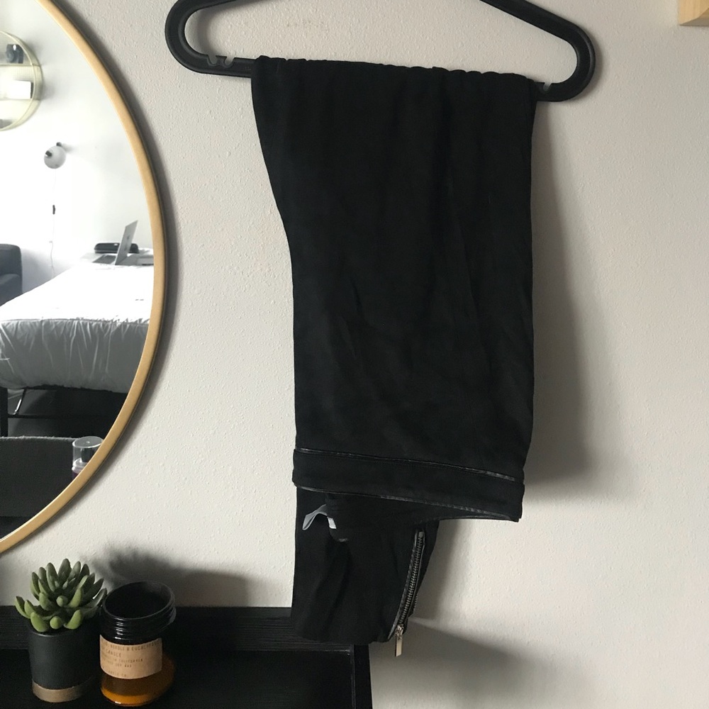 H&M Suede Moto Pants